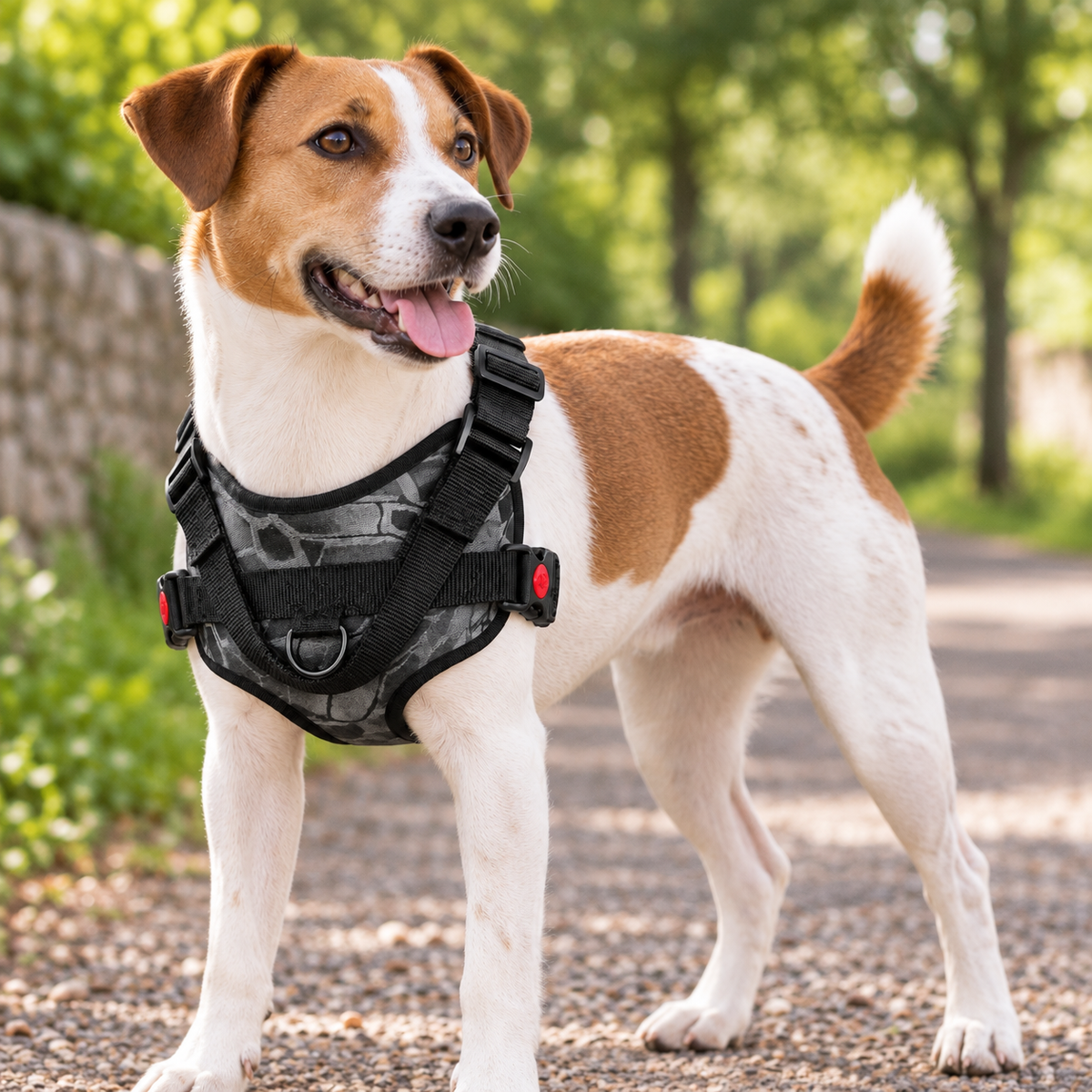 No-Pull Padded Dog Harness – Reflective — alternative three-quarter product view