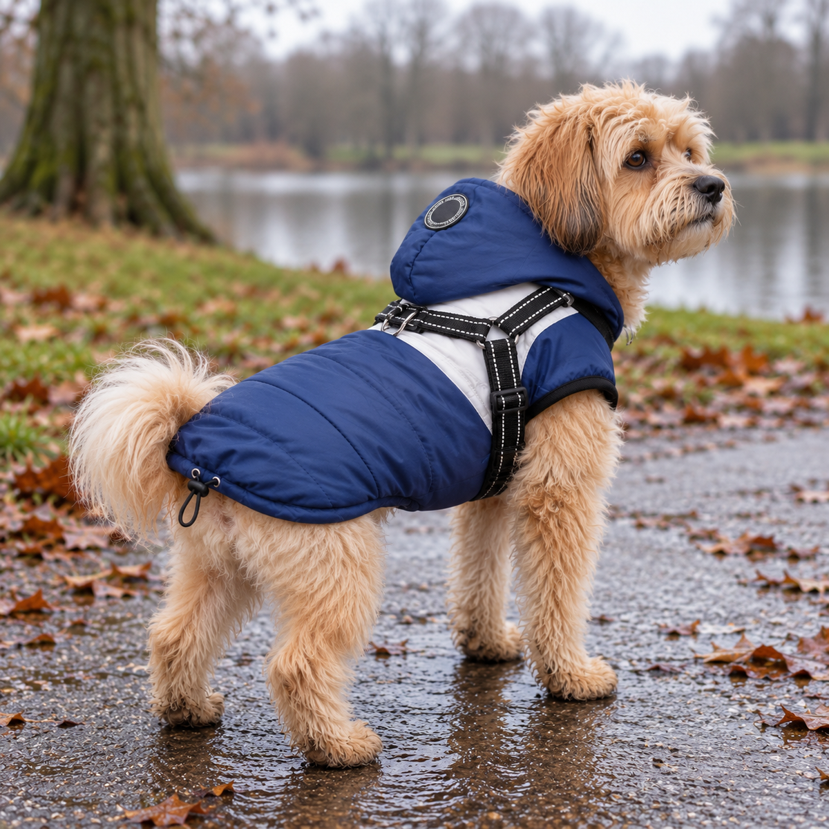 Waterproof Padded Dog Coat — alternative three-quarter product view