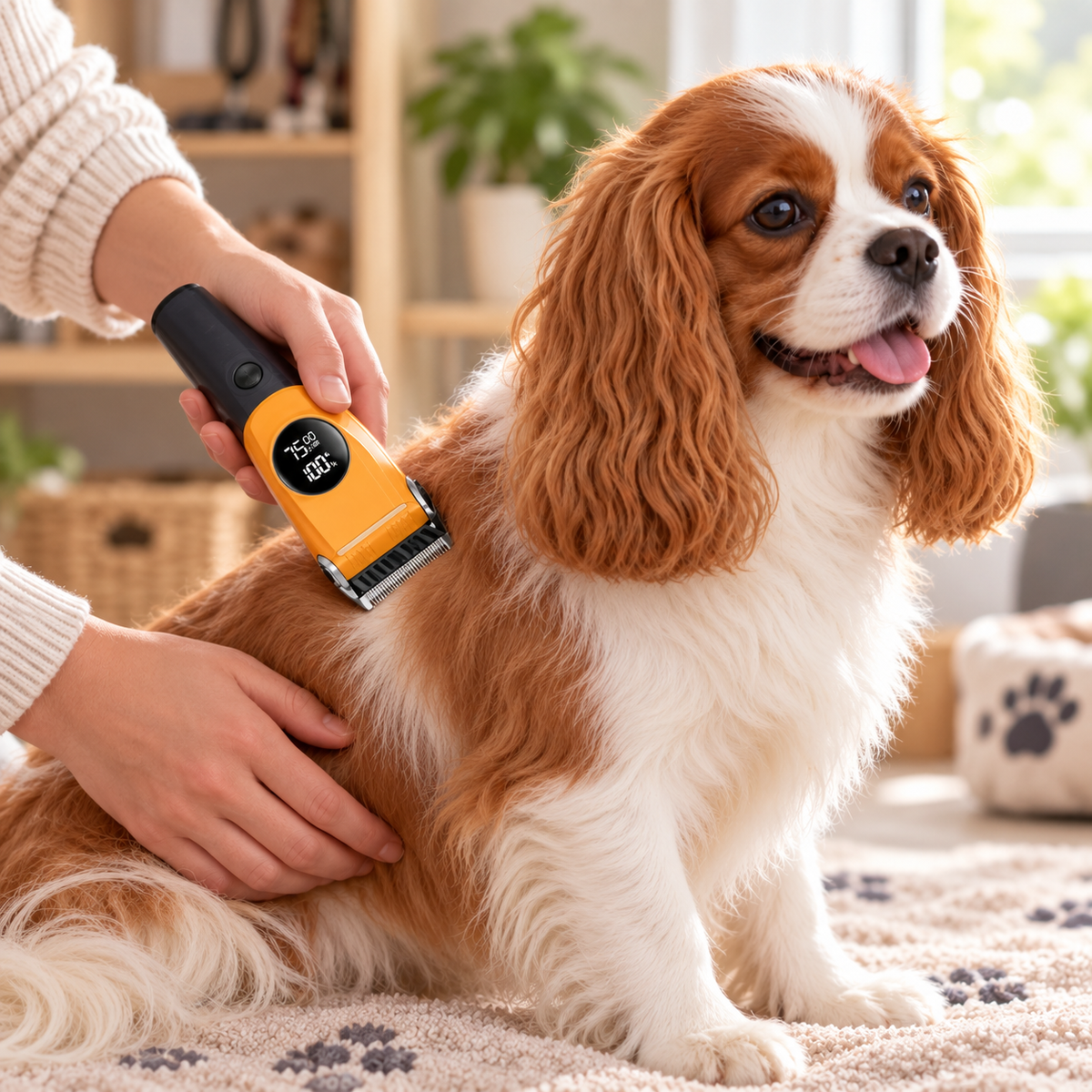 Cordless Dog Grooming Clippers with LCD Display — alternative three-quarter product view