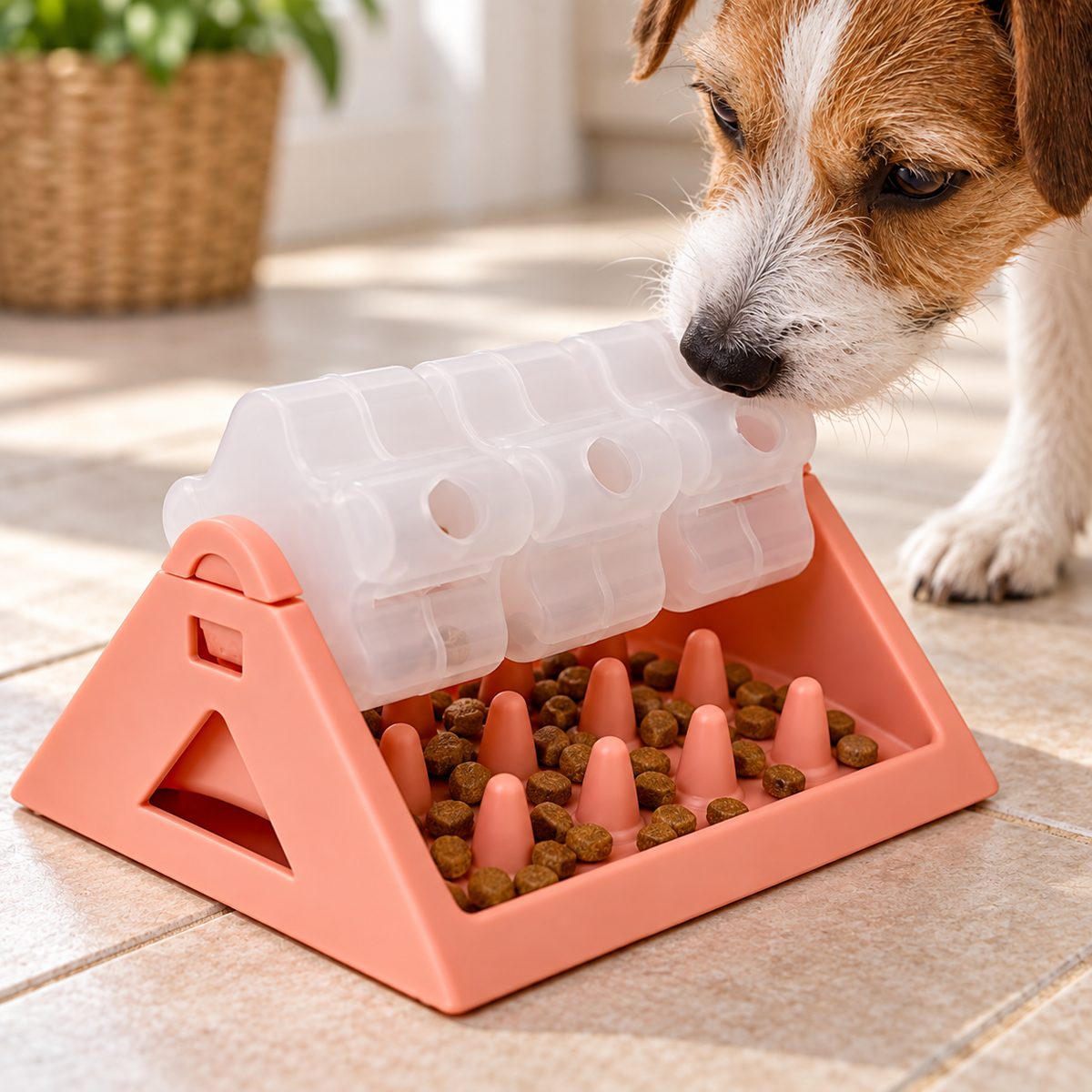 Rotating Slow Feeder Puzzle Bowl — closer view of product details
