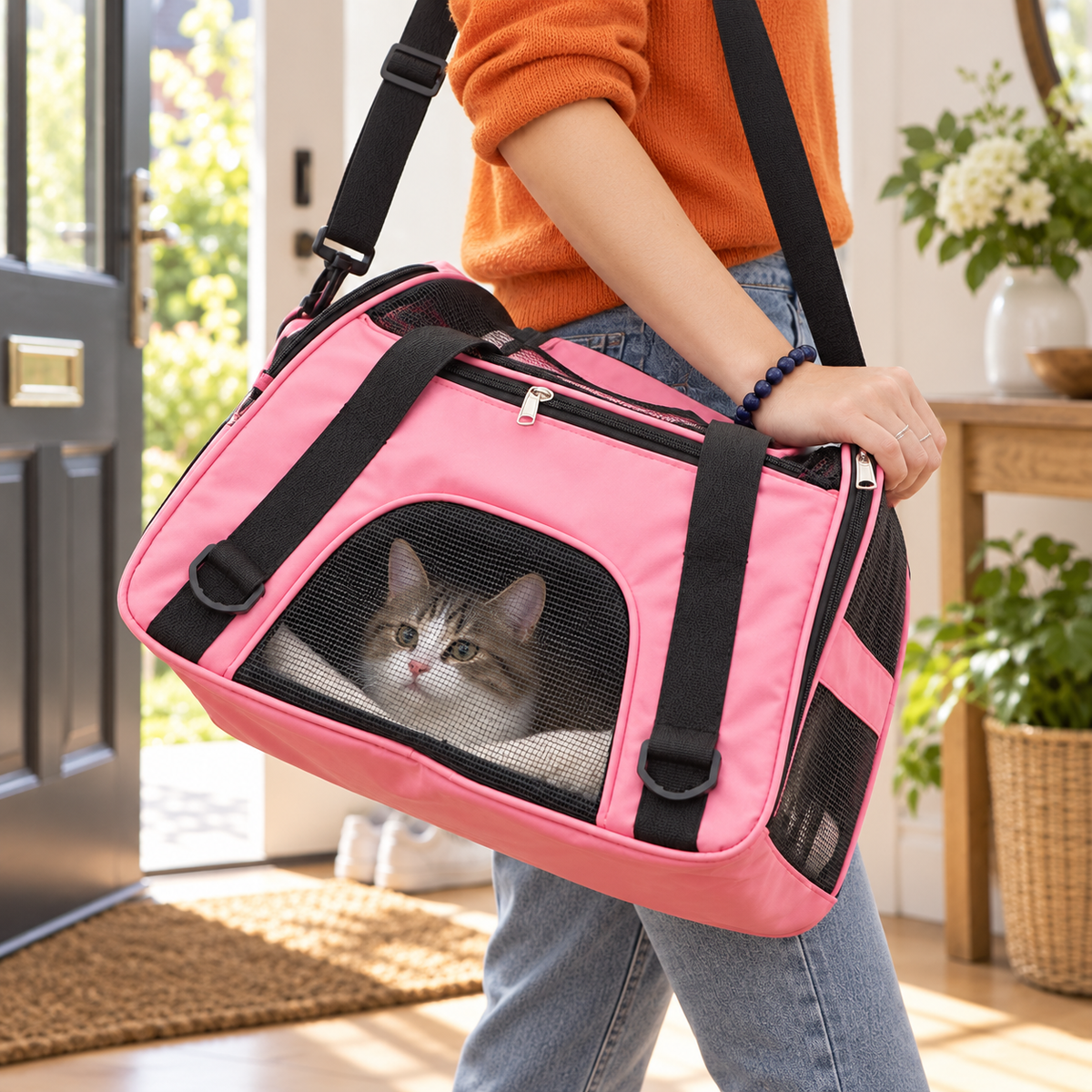 Expandable Soft Pet Carrier Bag – Large — alternative three-quarter product view