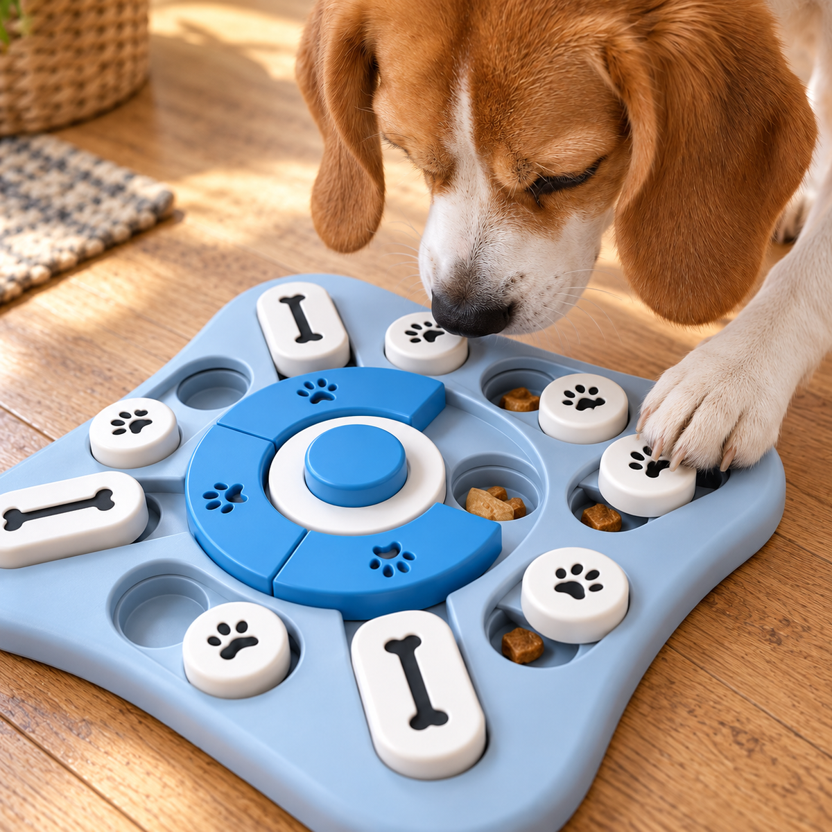 Dog Puzzle Treat Toy – Interactive Feeder Game — closer view of product details