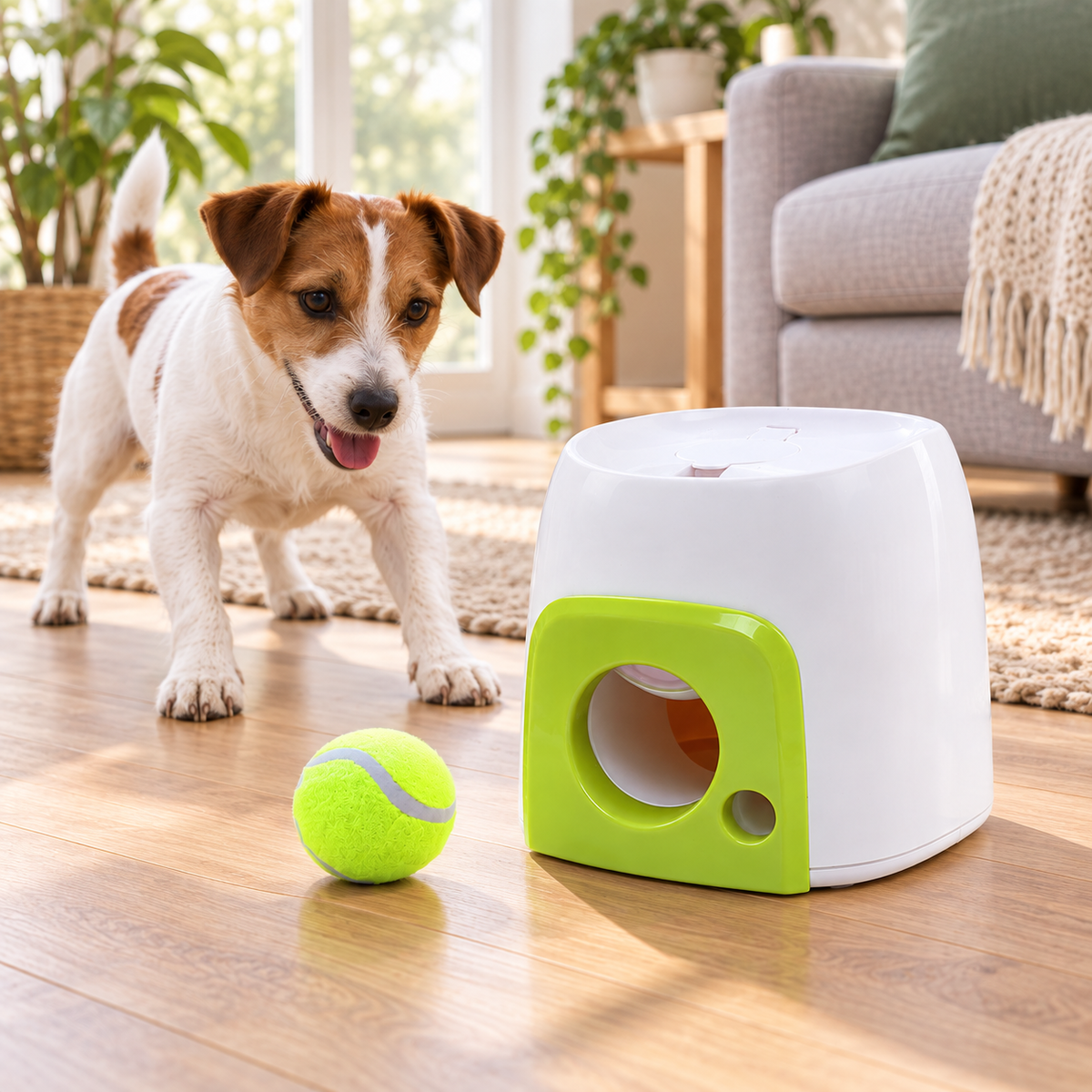 Automatic Tennis Ball Dispenser for Dogs — alternative three-quarter product view